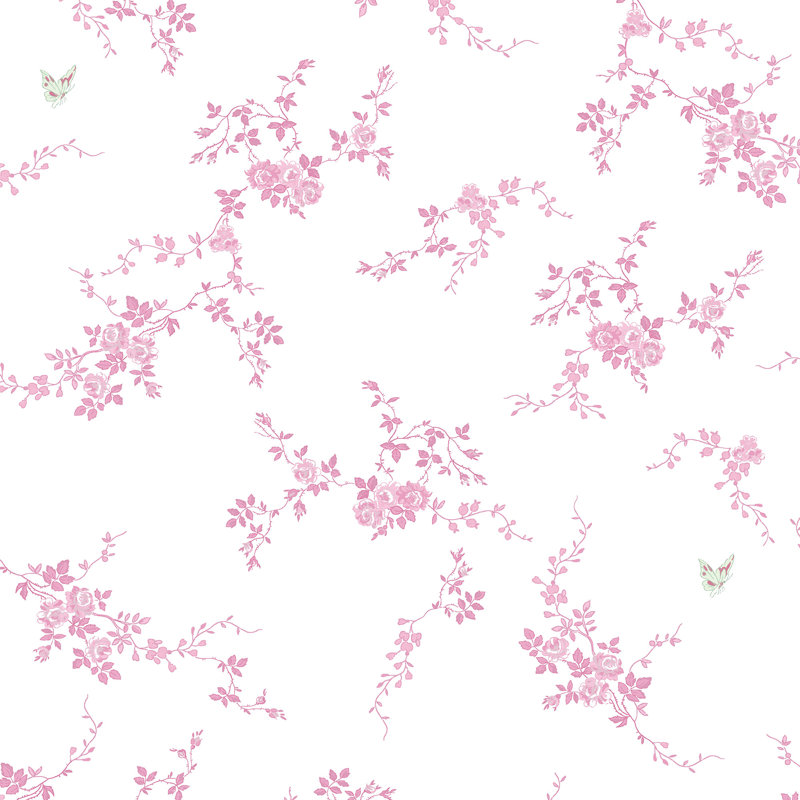  Papier peint papillons Arthur, Rose