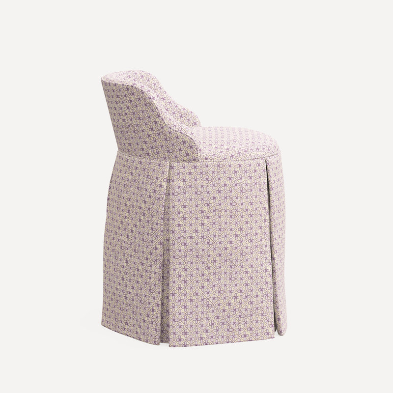 Meha Vanity Chair, Jr Aalap Lavender Geometric