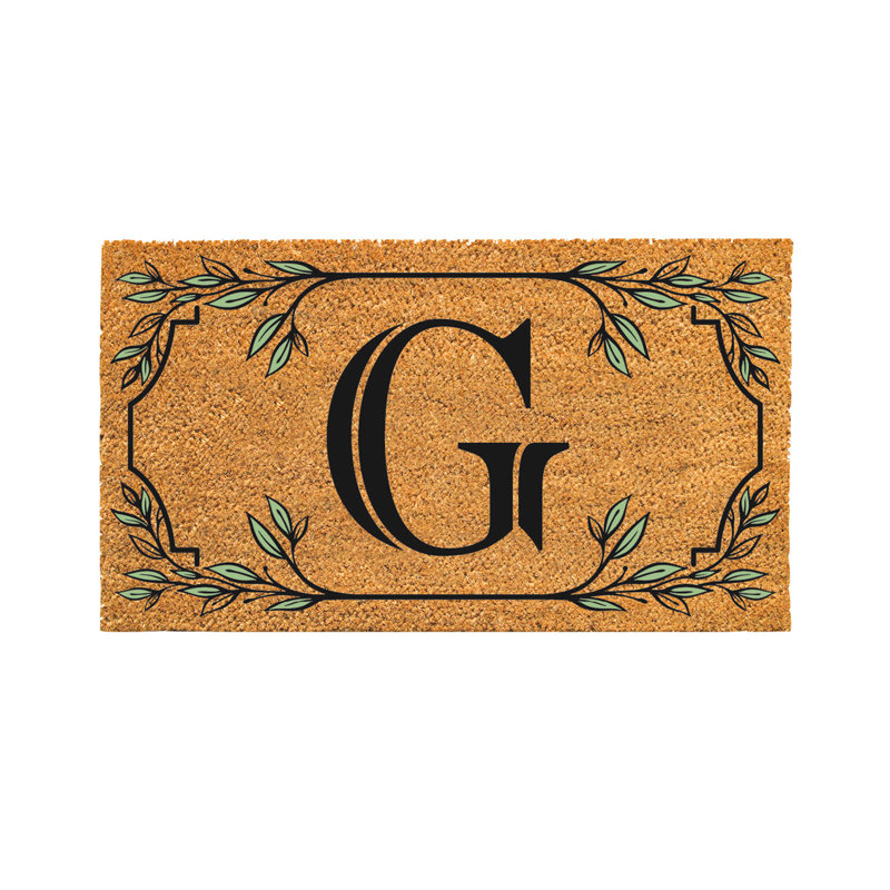 Monogram Coir Mat, Letter "G"