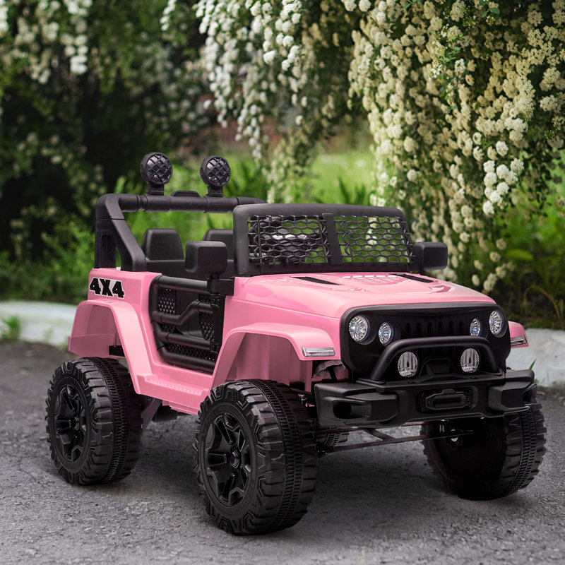 Pink 12-Volt Kids Electric Off-Road Truck with Remote Control