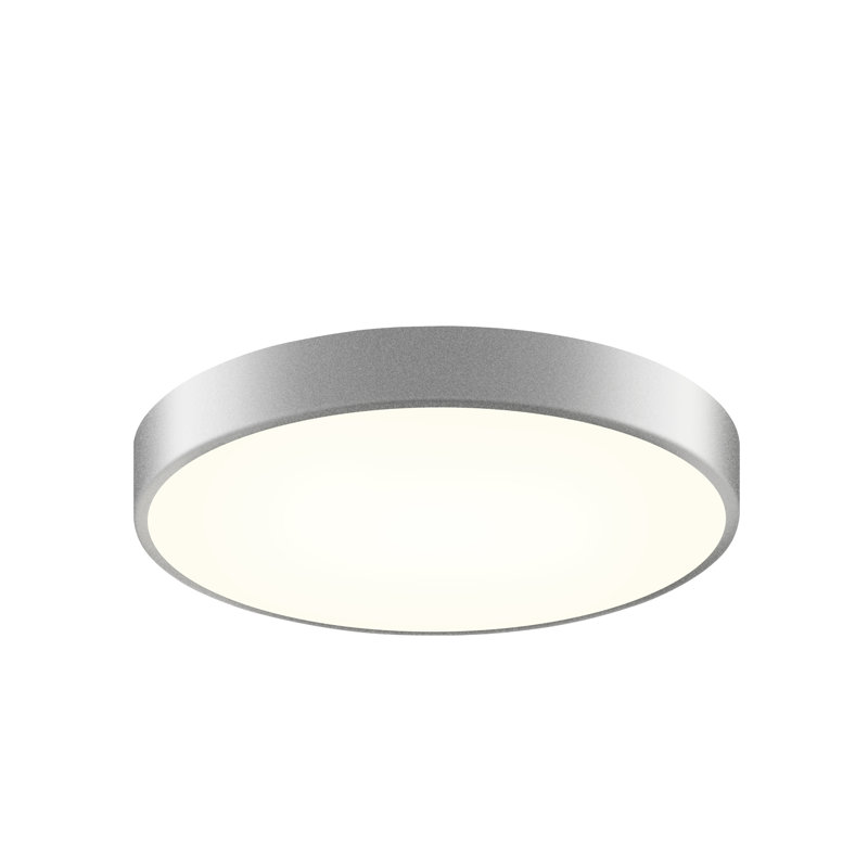 Pi 1 - Light Flush Mount, Bright Satin Aluminum, 2" H x 16" W x 16" D, 3000K