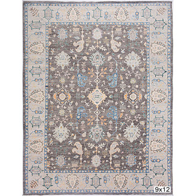 Transitional One-of-a-Kind Rectangle 8'10" X 12'1" Hand Knotted Area Rug