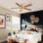52" Industrial Downrod Mount Reversible Ceiling Fan With Lighting And Remote Control