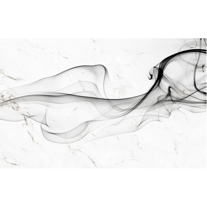 Dark Smokes Marble Pattern Modern Removable Wallpaper, 75" L x 112" W