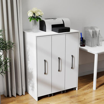 Bibliothèque avec armoire à trois portes coulissantes, bibliothèque sur pied à 3 niveaux, classeur coulissant avec bibliothèque, armoire de rangement dissimulée dans le salon avec bureau