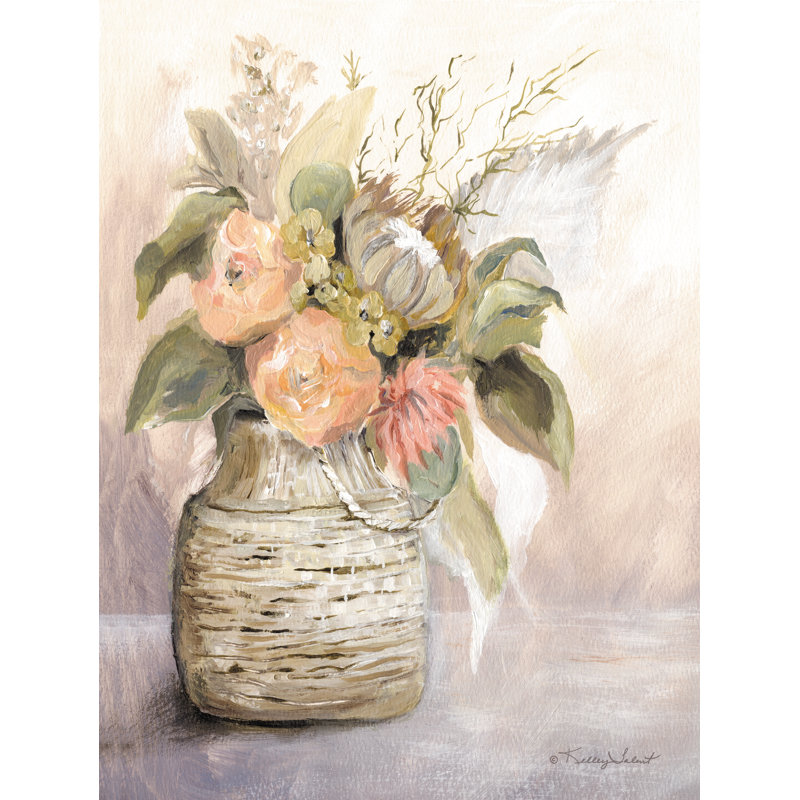 Boho panier de fleurs, H 48 po x l 32 po