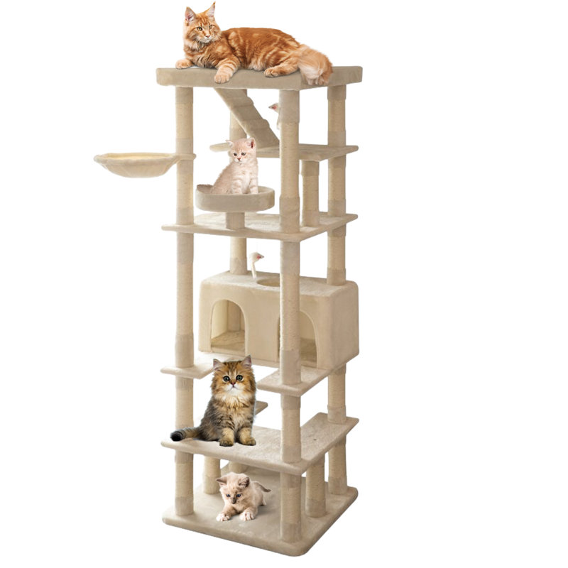 Dugaid 74.8'' H Cat Tree, Beige