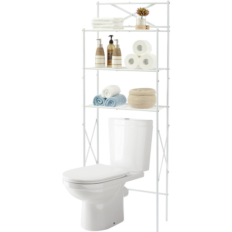 Rangement autoportant au-dessus de la toilette en métal Marquelle