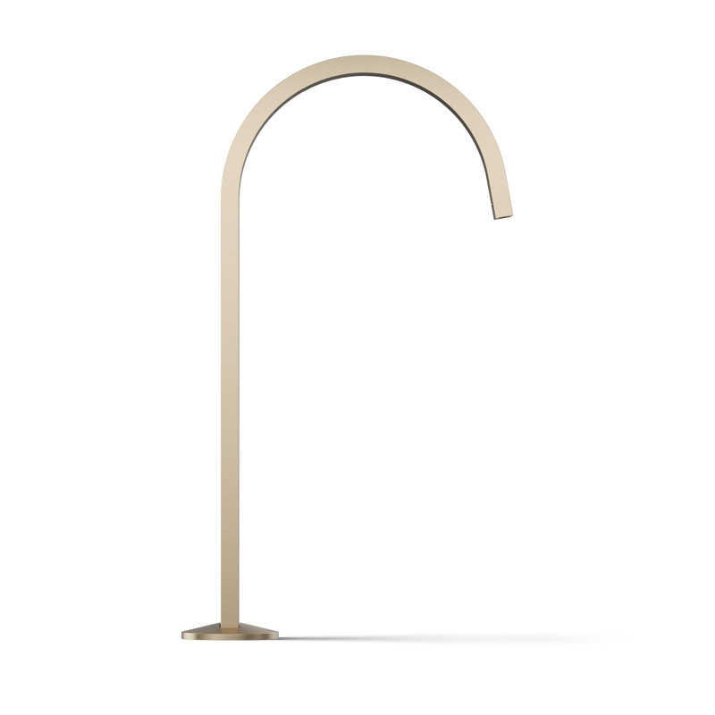 Components Bathroom Sink Spout With Ribbon Design, Bronze