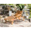 Brodbeck 196cm Long Reclining Acacia Single Chaise with Cushions-132896584