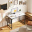 Bureau d'ordinateur de 47 po avec structure en métal, surface imperméable et sac de rangement - idéal pour le bureau-1676133825-1676133824