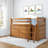Kaiden Twin 9 Drawer Solid Wood Loft Bed-2011391611