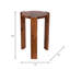 Ensemble de quatre tables d'appoint neutres et modernes empilables en bois de manguier de couleur brune neutre H 14 po x 14 po x 20 po