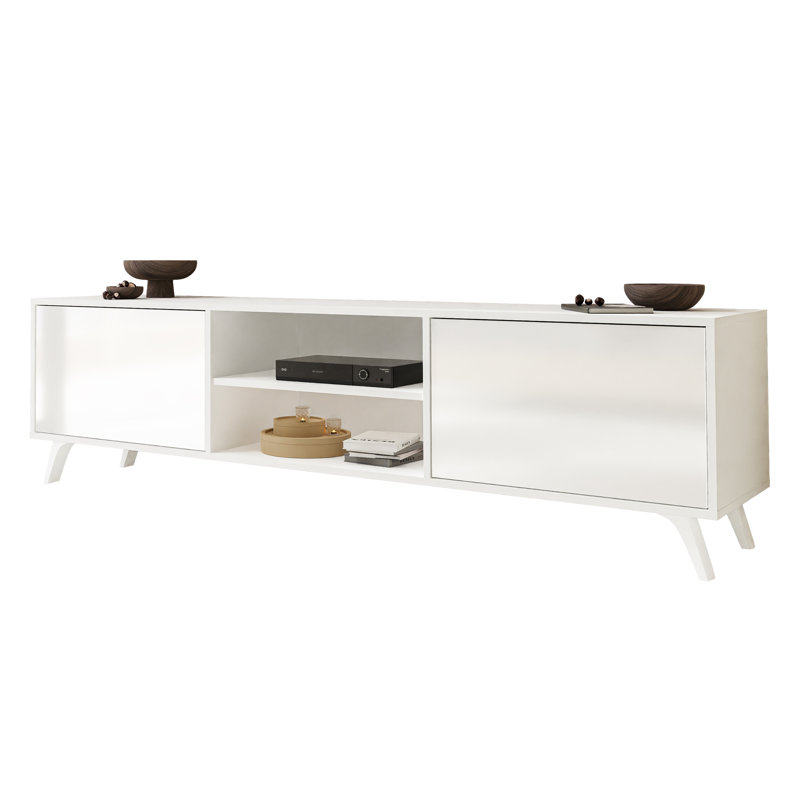 Alfie-James Unfinished TV Stand for TVs up to 78", White