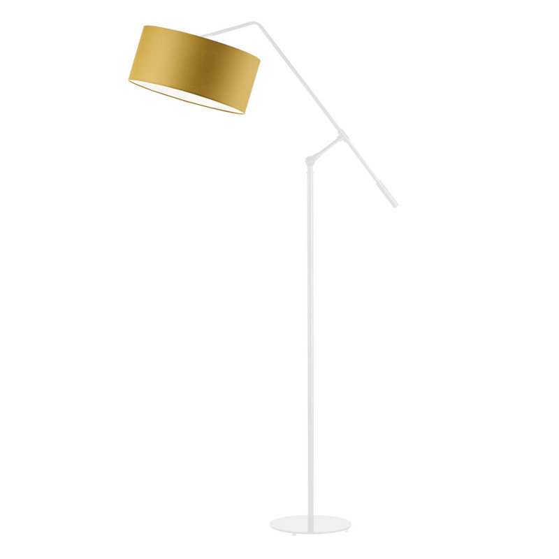 Hanskarl 170cm Reading Floor Lamp, White, Mustard