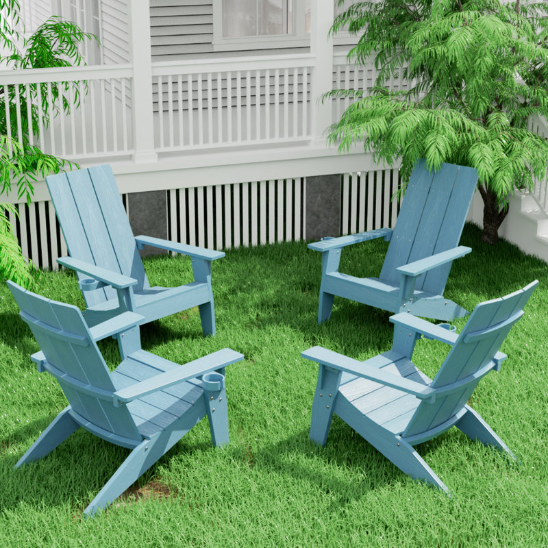 Chaise Adirondack en plastique Yeagertown, Bleu