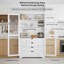Armoire de rangement autoportante avec portes vitrées Zorindale