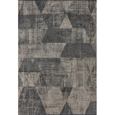 Rapture Black/Gray Abstract Luxury Area Rug
