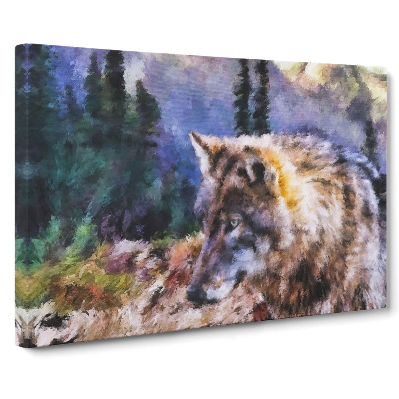 Abstract Wolf Vol.4 - Wrapped Canvas Print, 35cm H x 50cm W x 3cm D