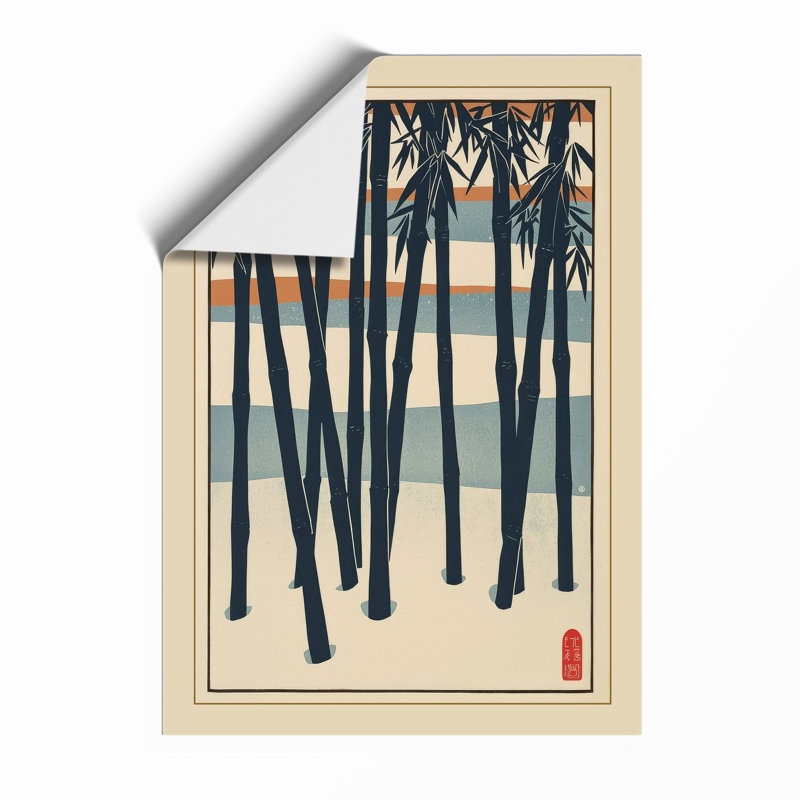 Bamboo Grove Japandi - Framed Print, A2 - 59.4 x 42.0 cm, Unframed