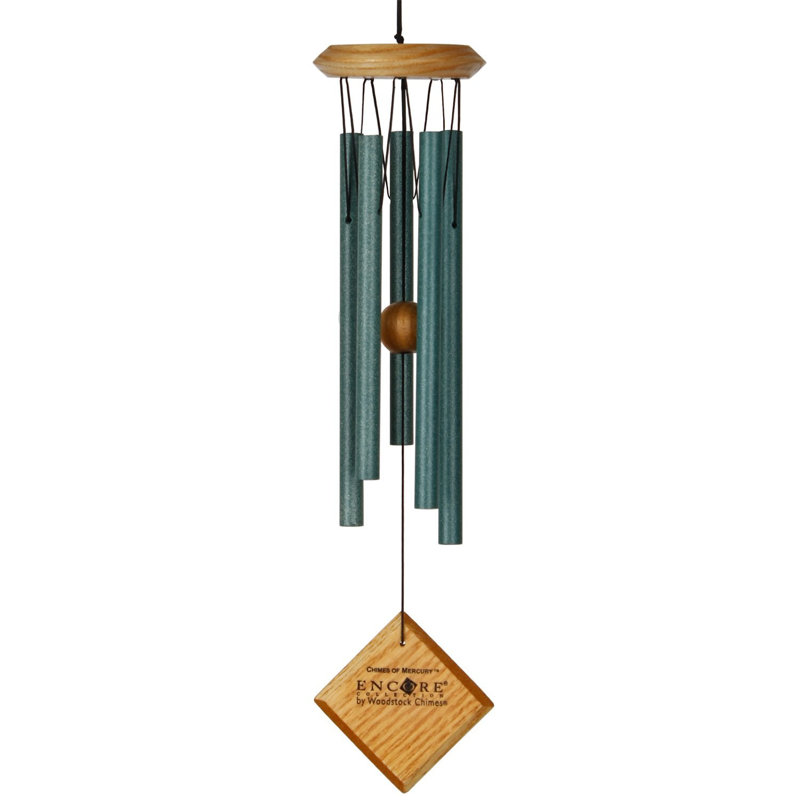 Metal Astrology & Stars Wind Chime, Verdigris