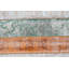 Petit tapis oriental vert pour la chambre à coucher: design rétro anatolien turc dans un style patchwork luxueux