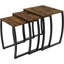 Ensemble de 3 tables gigognes, tables d'appoint et de bout de style rétro pour le salon, idéales comme tables basses ou collations