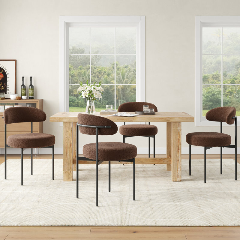 Chaise d'appoint en tissu Sherwood, Brun