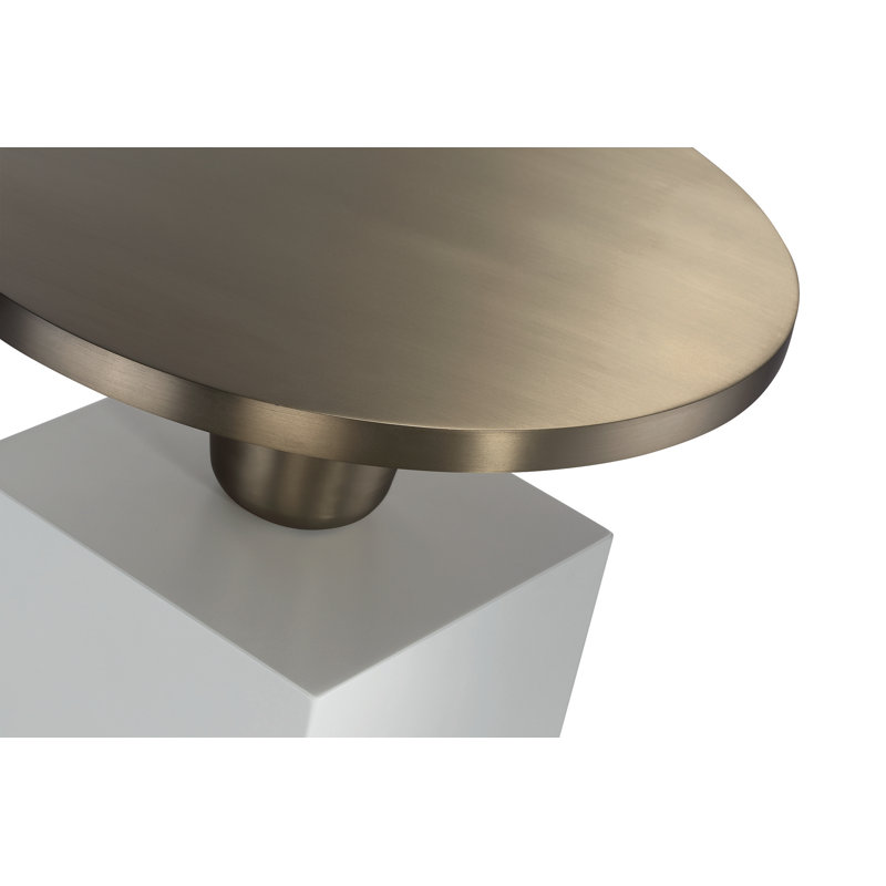 Stainless Steel Top End Table, 24"H x 15"W x 15"D