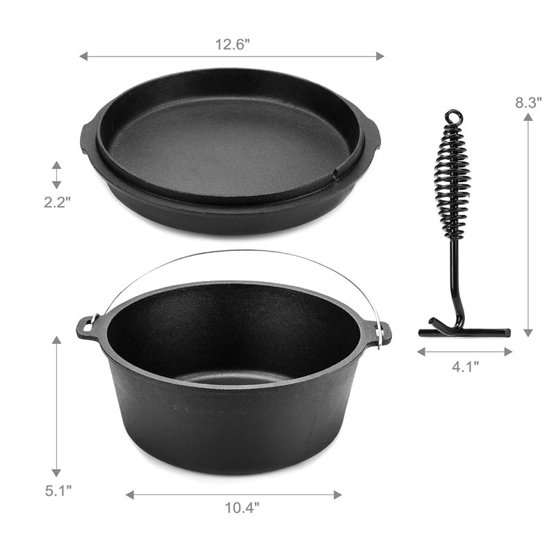Cocotte en fonte ronde antiadhésive Cuisiland, Marmite