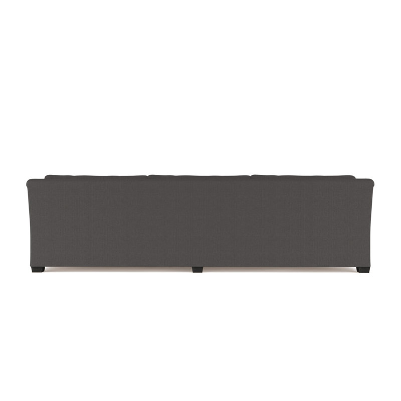 Canapé Thompson, Lin graphite carré, H 32 po x l 96 po x P 41 po, Naturel