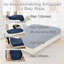 Drap-housse matelassé à ultrasons à motif de losanges, bleu marine, pour lit double-119666446-123492190