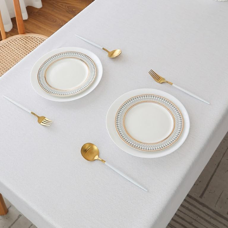 Home Decorative Glitter Rectangular Round Tablecloth Washable Table Cover, 108" L x 70" W, Gold