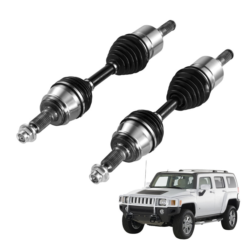 Ensemble d'arbre de cardan CV, avant gauche et droit (côté conducteur et de côté), paire d'essieux de joint homocinétique de remplacement automobile compatible avec Hummer H3 de 2006 à 2010, acier allié et acier au carbone