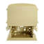 Table de chevet 2 tiroirs en argent champagne