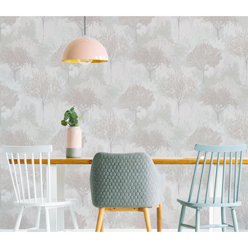 Superfresco Easy Birch Forest Mauve Wallpaper