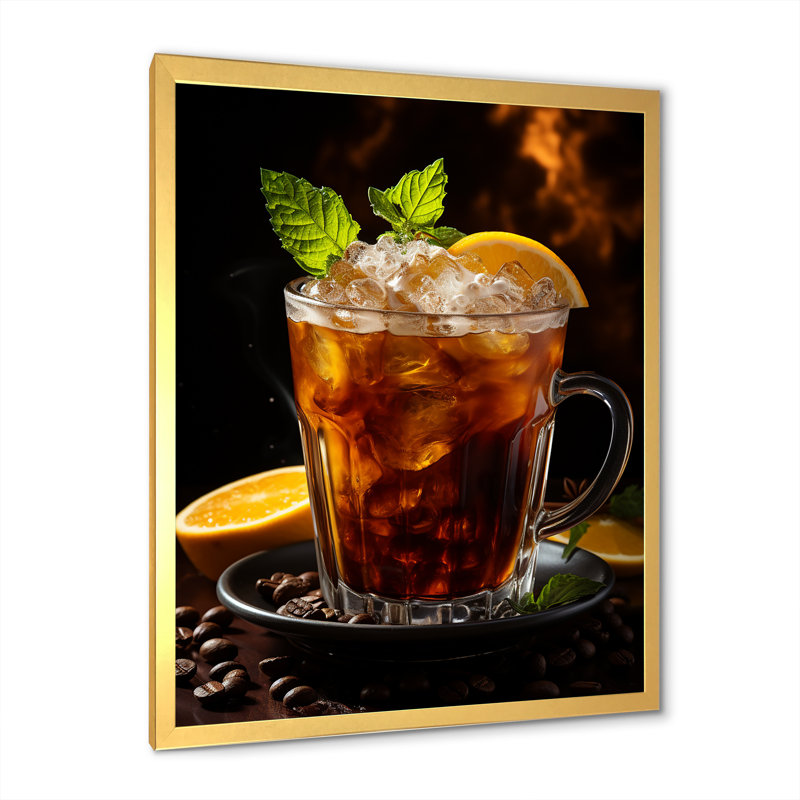 Cuba Aroma Coffee Harmony III - impression, H 20 po x l 12 po x P 1 po, Cadre doré simple