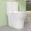 Toilette monobloc 19 po en céramique à double chasse avec siège confortable et hauteur d'assise conforme à l'ADA 19 po
