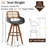 Derek Swivel PU Leather Upholstered Counter Stools and Bar Stools-788386468-788386467