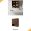 Armoire de salle de bain 25,98 "à rayures murale avec portes, tablette et compartiment de rangement ouvert au-dessus de la toilette-1000346014