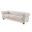 Canapé Chesterfield en tissu beige (beige)