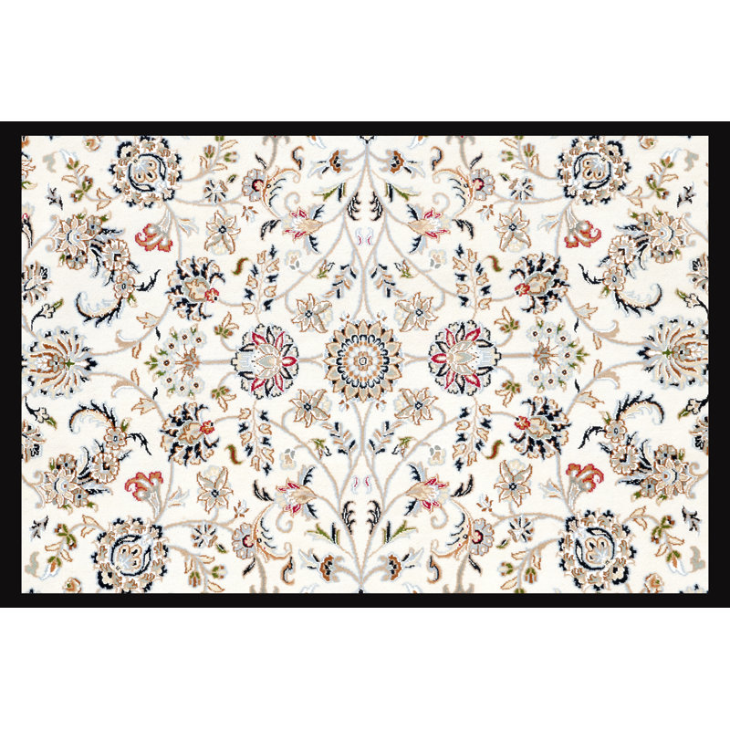 Walton Hand-Knotted High-Quality Cream/Yellow/Blue/Red Round Area Rug