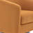 Applewold Upholstered Orange Corduroy Swivel Barrel Chair with Solid Wood Base-732036581