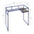 Yasin Glass Top & Blue Finish Writing Desk-1041046752