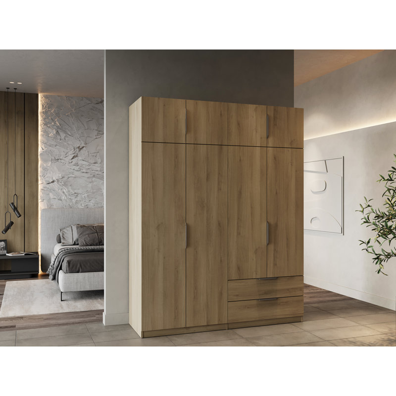 Nuzzi 8 Door Wardrobe, Brown