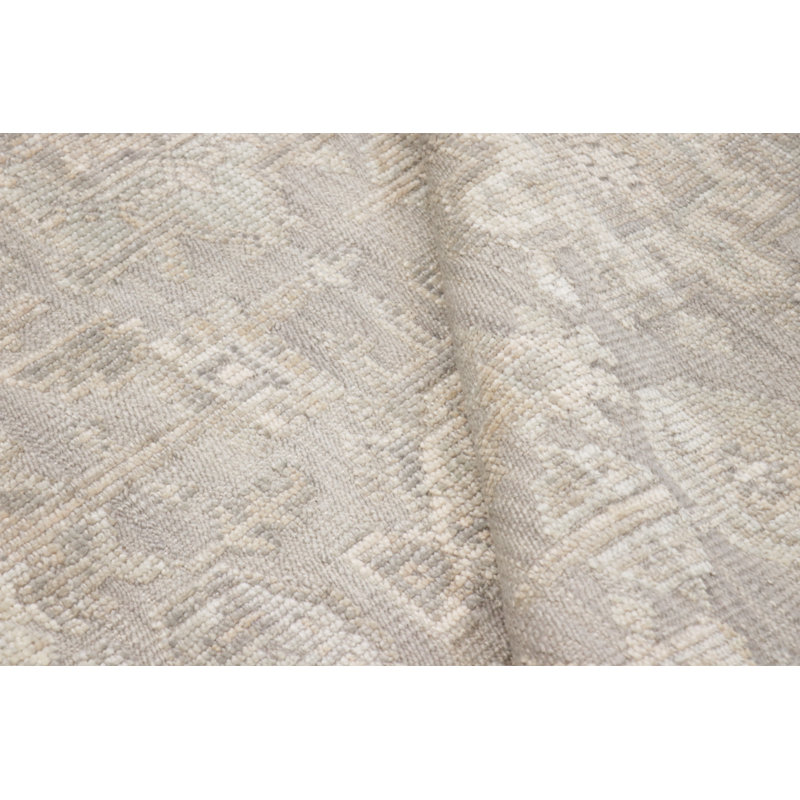 Oushak Silver Wool Area Rug