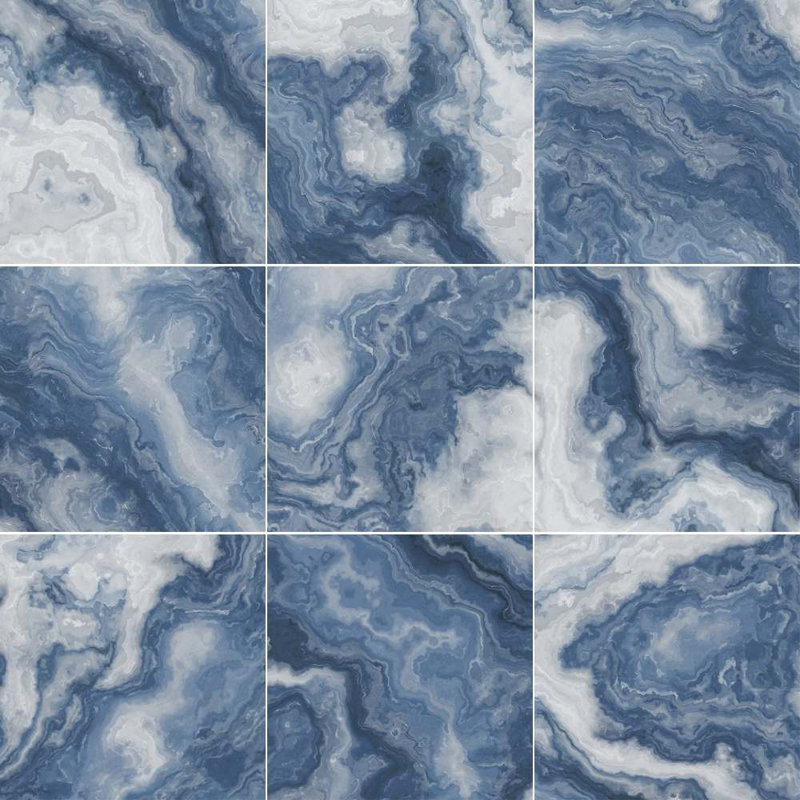 Isle 6" x 6" Glossy Porcelain Floor and Wall Tile, Azul