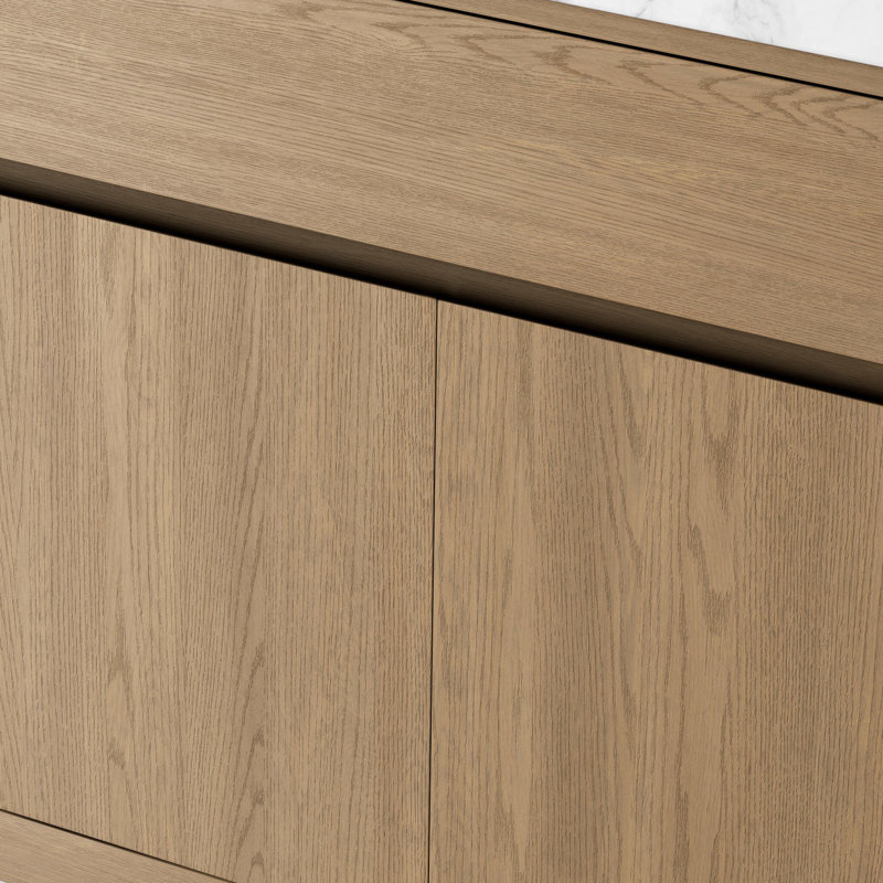 Everett Single Vanity-Satin Espresso Oak, Satin Light Wash Oak