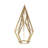 14" Gold Metal Open Geometric Tabletop Sculpture