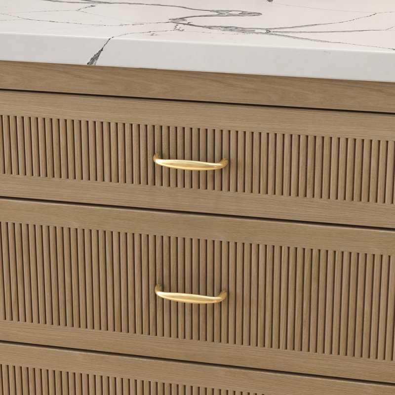 4480 Oval Pull, Satin Brass